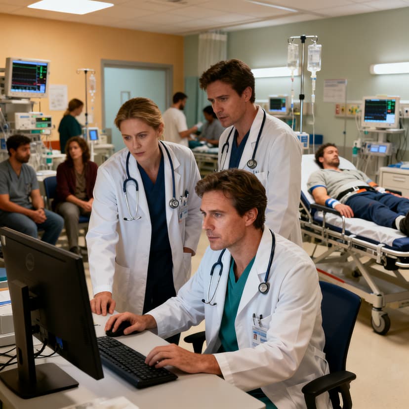 Healthcare professionals collaborating